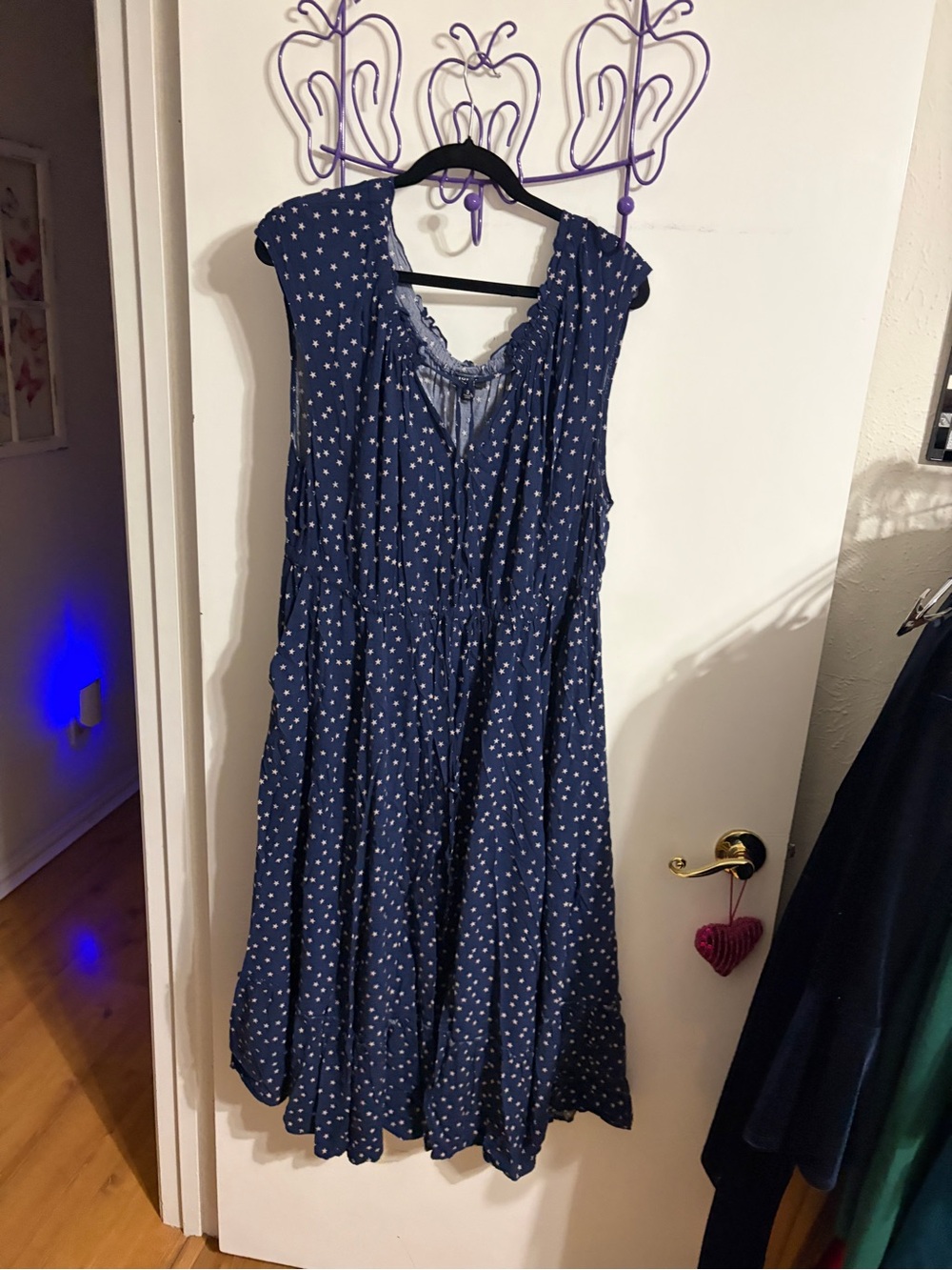 🥳 3 torrid Navy Star Print Almost Maxi Dress